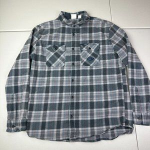 Quiksilver Shirt Mens Size Large Button Up Plaid Casual‎